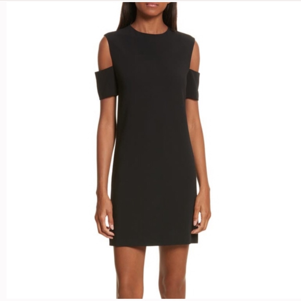 NWT Helmut Lang black Cold Shoulder Shift Dress